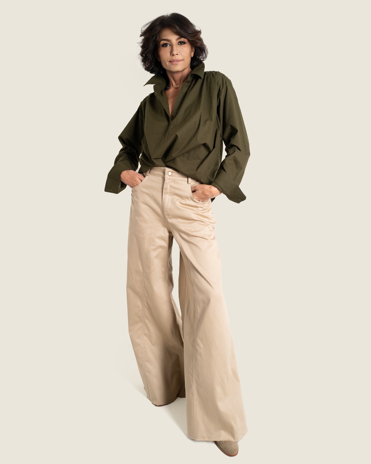 DOLLY PANT TWILL - KHAKI