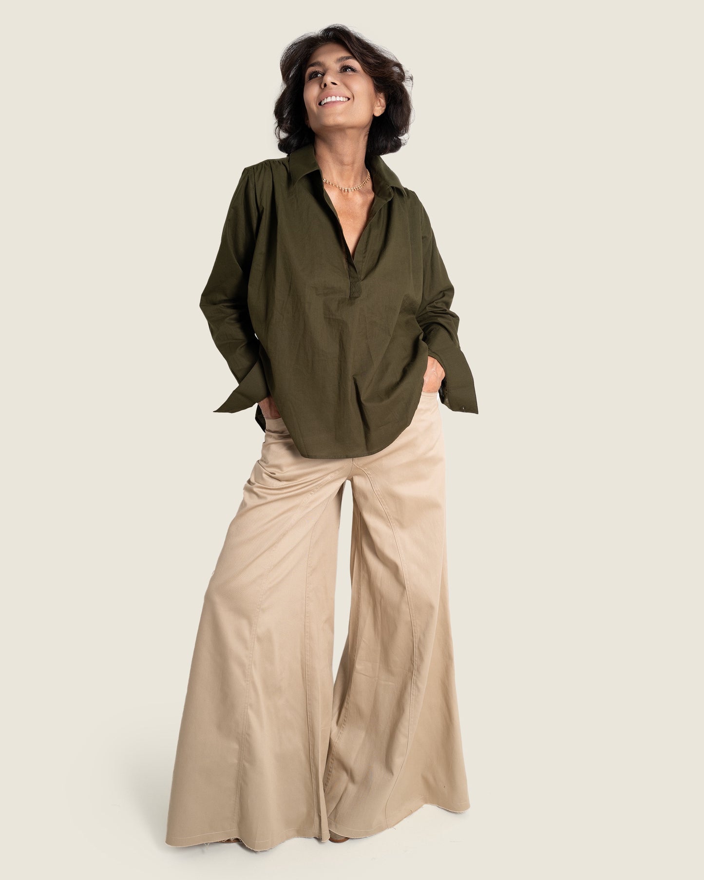 DOLLY PANT TWILL - KHAKI