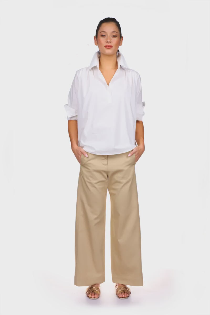 CELESTE POPLIN - WHITE