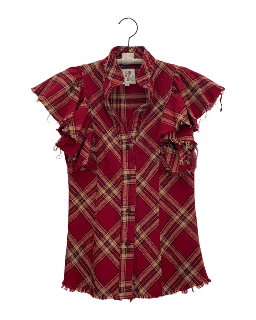 CHARLOTTE FLANNEL- CRANBERRY - ashirtthing